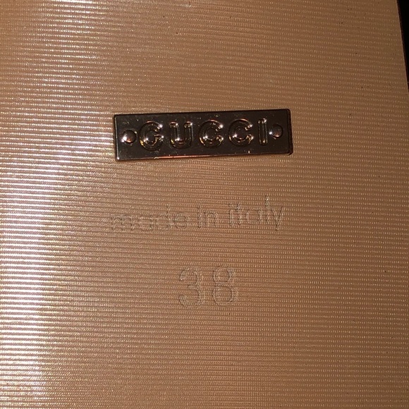 Authentic GUCCI LUPE GUCCY JEWELED LEATHER SLIDE - Picture 6 of 8